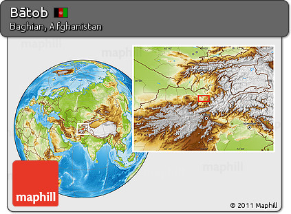 Physical Location Map of Bātob