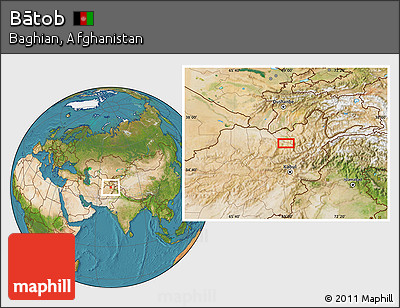 Satellite Location Map of Bātob