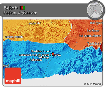 Political Panoramic Map of Bātob