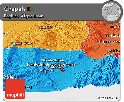 Political Panoramic Map of Chapah