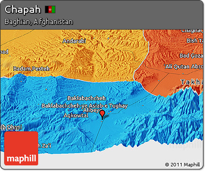 Political Panoramic Map of Chapah