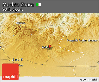 Physical 3D Map of Mechta Zaara