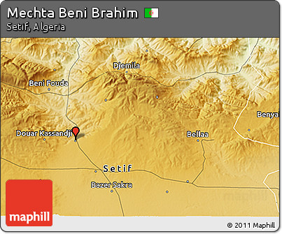 Physical 3D Map of Mechta Beni Brahim
