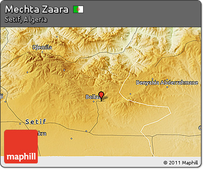 Physical 3D Map of Mechta Zaara