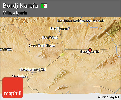 Satellite 3D Map of Bordj Karaïa