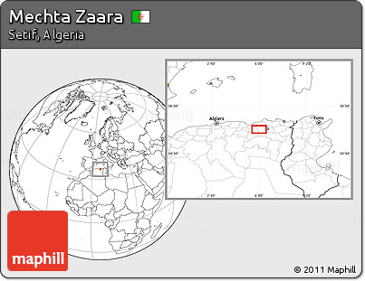 Blank Location Map of Mechta Zaara
