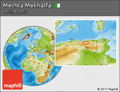 Physical Location Map of Mechta Mekhalfa