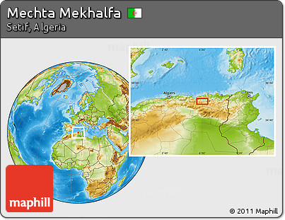 Physical Location Map of Mechta Mekhalfa
