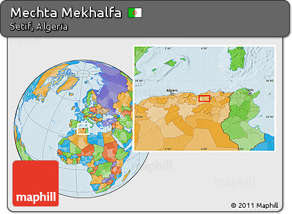 Political Location Map of Mechta Mekhalfa