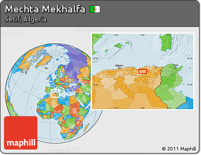 Political Location Map of Mechta Mekhalfa
