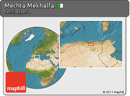 Satellite Location Map of Mechta Mekhalfa