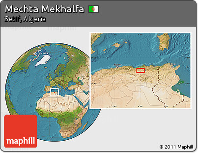 Satellite Location Map of Mechta Mekhalfa