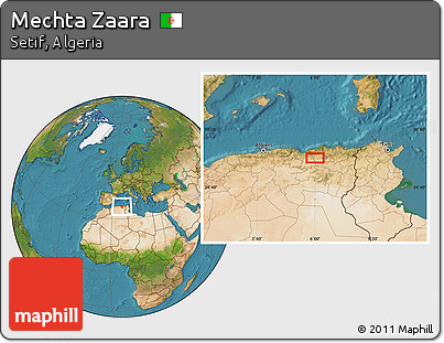 Satellite Location Map of Mechta Zaara