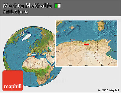 Satellite Location Map of Mechta Mekhalfa