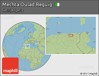 Savanna Style Location Map of Mechta Oulad Reguig