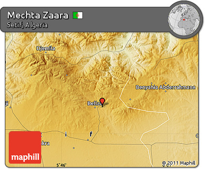 Physical Map of Mechta Zaara