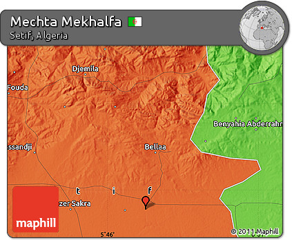 Political Map of Mechta Mekhalfa