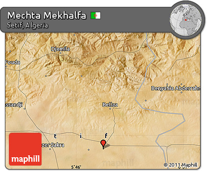 Satellite Map of Mechta Mekhalfa
