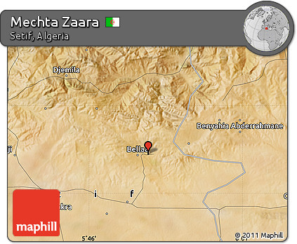 Satellite Map of Mechta Zaara