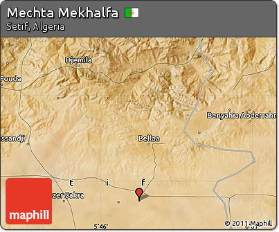 Satellite Map of Mechta Mekhalfa