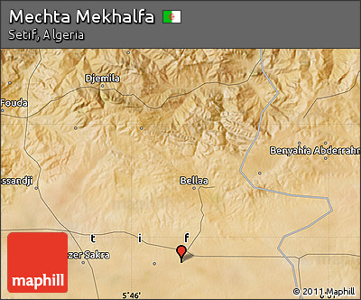 Satellite Map of Mechta Mekhalfa