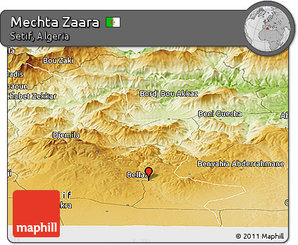 Physical Panoramic Map of Mechta Zaara