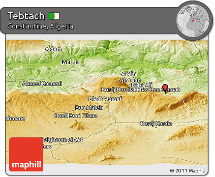 Physical Panoramic Map of Tebtach