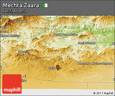 Physical Panoramic Map of Mechta Zaara