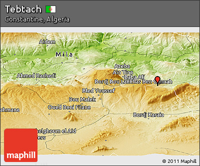 Physical Panoramic Map of Tebtach