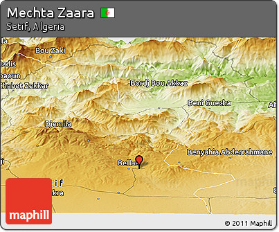 Physical Panoramic Map of Mechta Zaara