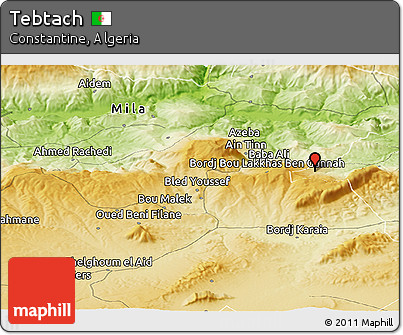Physical Panoramic Map of Tebtach