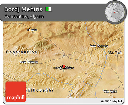 Satellite 3D Map of Bordj Mehiris