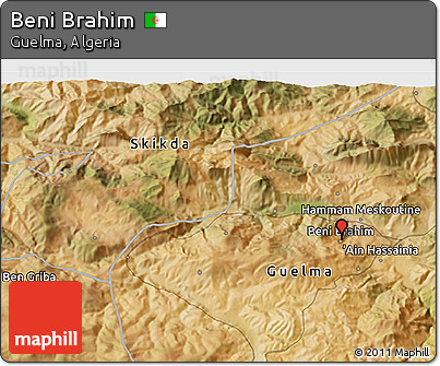 Satellite 3D Map of Beni Brahim