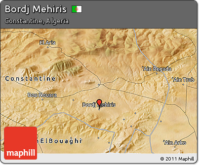 Satellite 3D Map of Bordj Mehiris