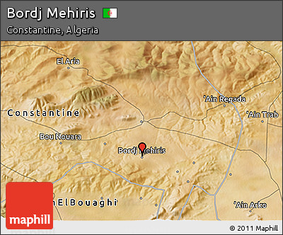 Satellite 3D Map of Bordj Mehiris