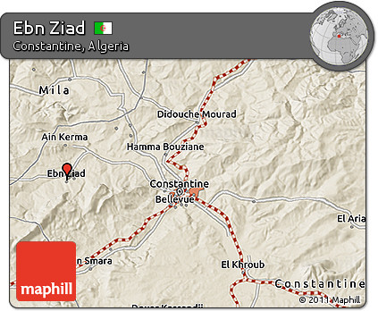 Shaded Relief 3D Map of Ebn Ziad