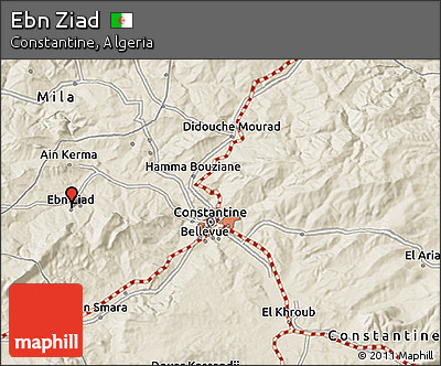 Shaded Relief 3D Map of Ebn Ziad