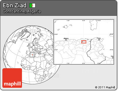 Blank Location Map of Ebn Ziad