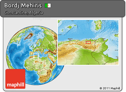 Physical Location Map of Bordj Mehiris