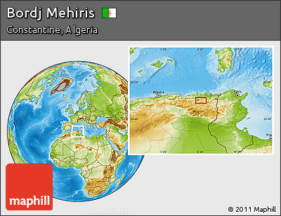 Physical Location Map of Bordj Mehiris