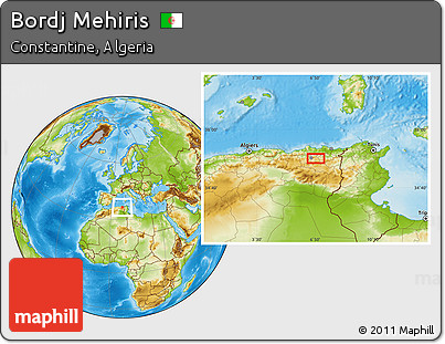 Physical Location Map of Bordj Mehiris