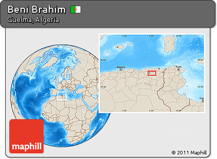 Shaded Relief Location Map of Beni Brahim