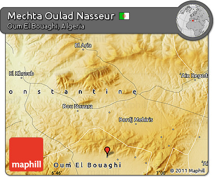 Physical Map of Mechta Oulad Nasseur