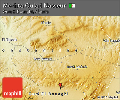 Physical Map of Mechta Oulad Nasseur