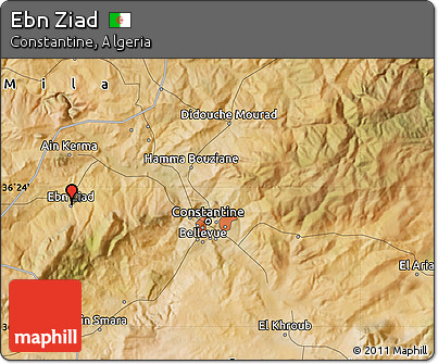 Satellite Map of Ebn Ziad