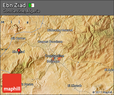 Satellite Map of Ebn Ziad