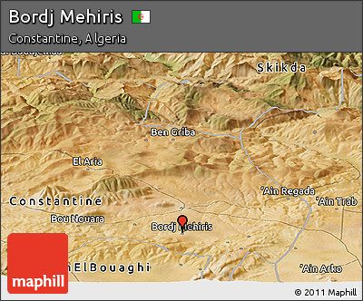 Satellite Panoramic Map of Bordj Mehiris