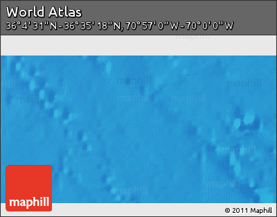 Physical 3D Map of the Area around 36° 19' 55" N, 70° 28' 29" W
