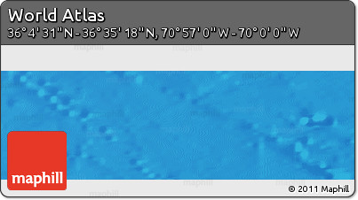 Physical Panoramic Map of the Area around 36° 19' 55" N, 70° 28' 29" W