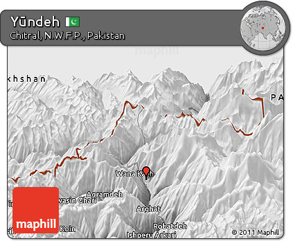 Physical Panoramic Map of Yūndeh